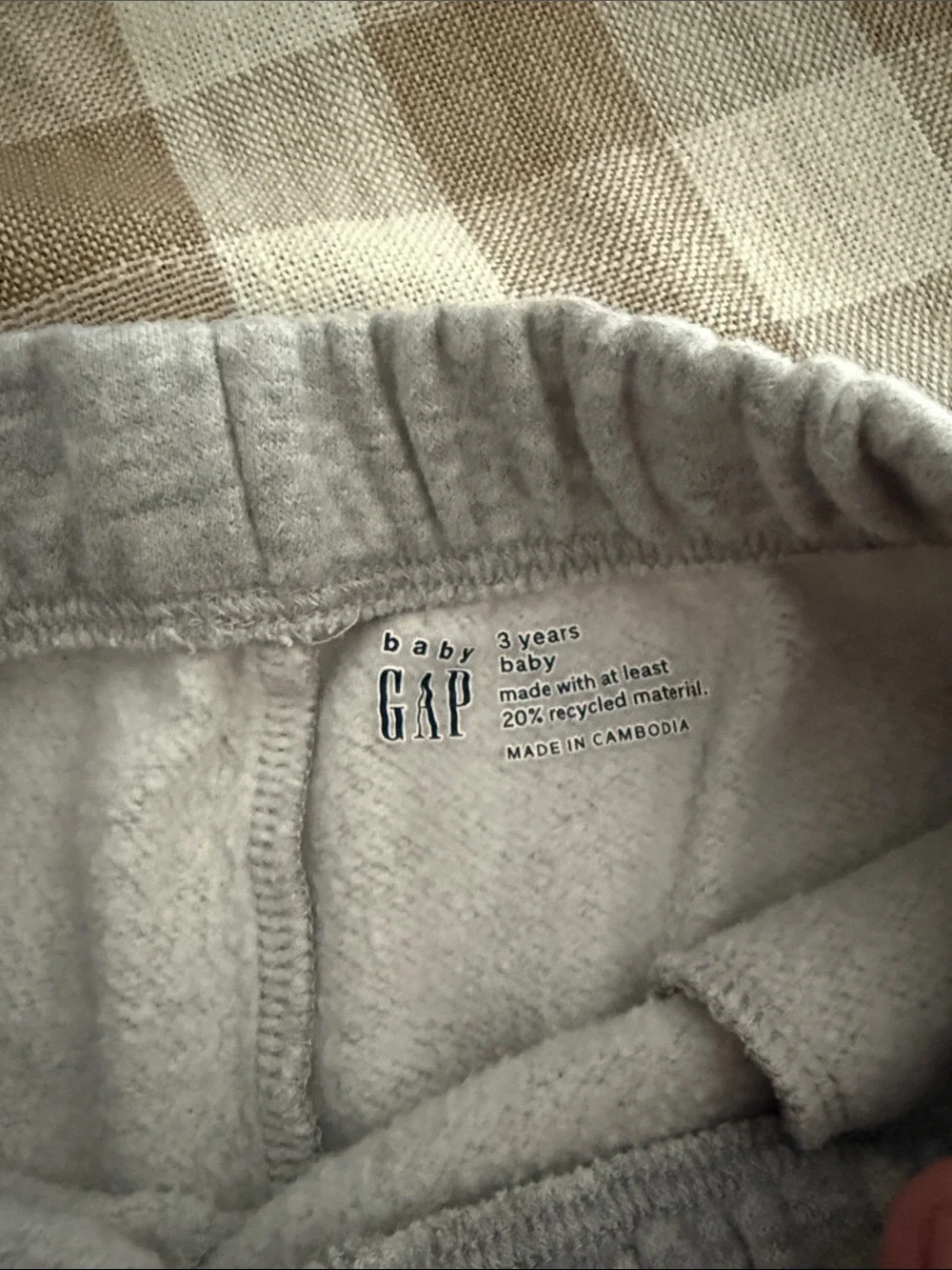 GAP Toddler Light Gray Sweatshirt and Scalloped Hem Joggers - 3T